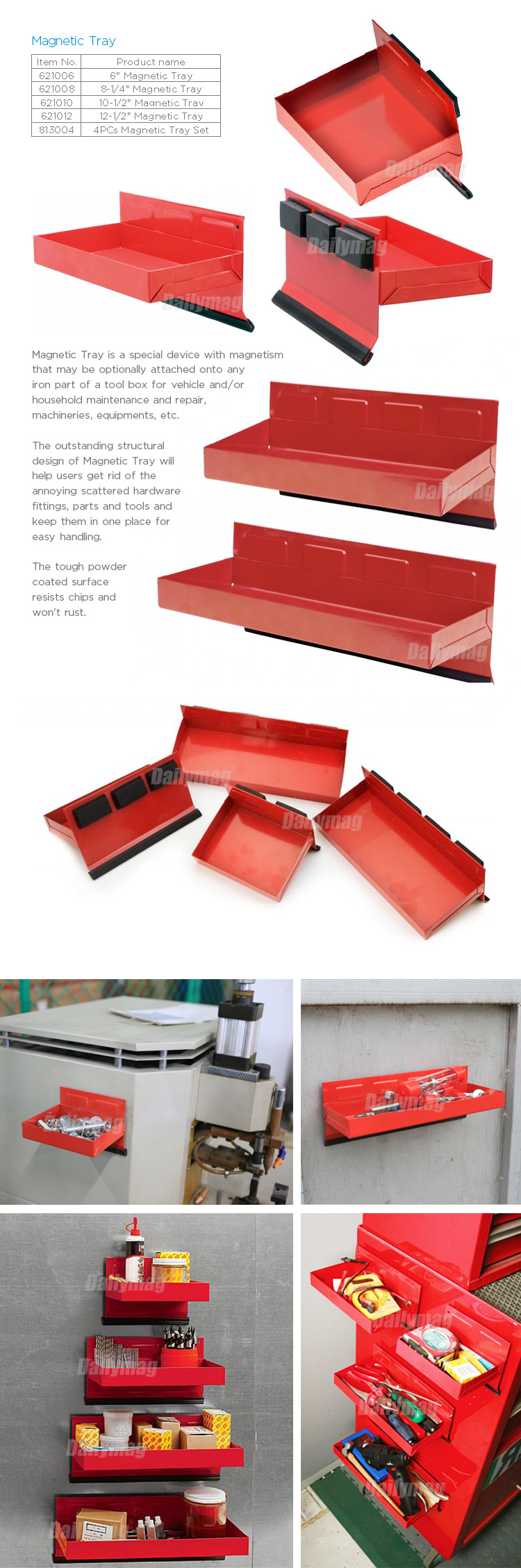 Magnetic tray, magnetic trays, Magnetic tray sets,magnetic tools --  Dailymag Magnetics